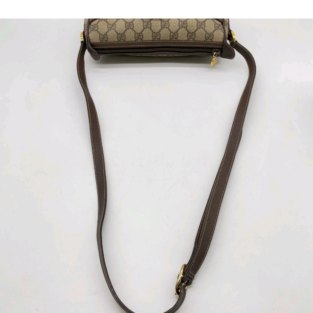 Gucci Sherry Line GG Supreme PVC Leather Brown Shoulder Bag - Picture 5 of 13